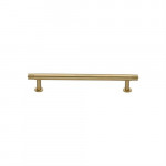 M Marcus Heritage Brass Contour Design Cabinet Pull with 16mm Rose 96mm Centre to Centre